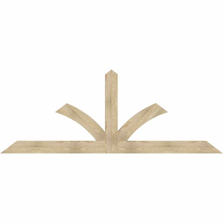 Ekena Millwork Richland Rough Sawn Timber Gable Bracket, Douglas Fir, 108"W x 40"H x 4"D x 6"F, 9/12 Pitch GBW108X40X0406RIC00RDF
